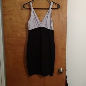 Soprano Body Con gray black mini dress